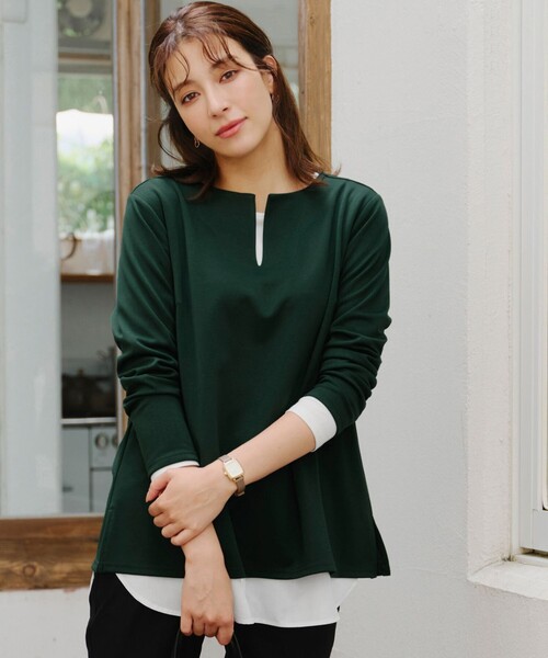 Tiaclasse(ティアクラッセ)の「【選べる裾】 レイヤードヘムカットソーTシャツ(Tシャツ/カットソー・レディース・ホワイト系その他3/ホワイト系その他/ホワイト系その他5/ホワイト系その他4/ホワイト系その他2/オフホワイト・L/M)」の18枚目の写真