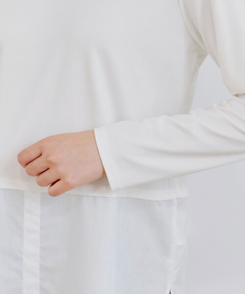 Tiaclasse(ティアクラッセ)の「【選べる裾】 レイヤードヘムカットソーTシャツ(Tシャツ/カットソー・レディース・ホワイト系その他3/ホワイト系その他/ホワイト系その他5/ホワイト系その他4/ホワイト系その他2/オフホワイト・L/M)」の21枚目の写真