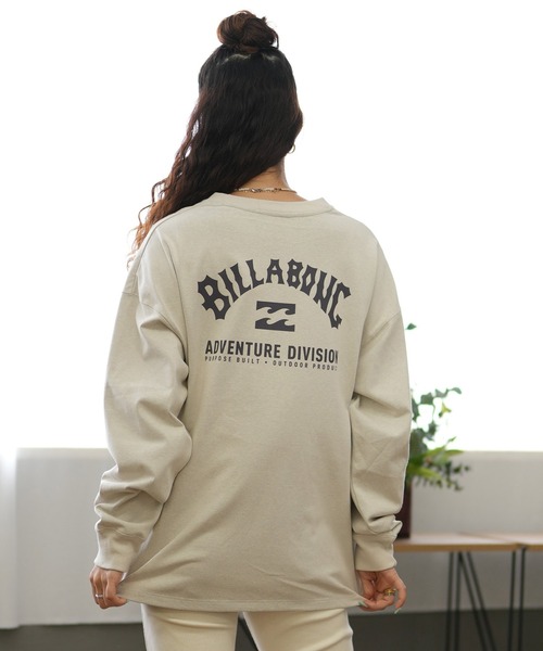 BILLABONG ビラボン 長袖 Tシャツ レディース ロンT バックプリント ルーズシルエット BE014-058 BILLABONG（ビラボン）の「BILLABONG/ビラボン ロンT バック