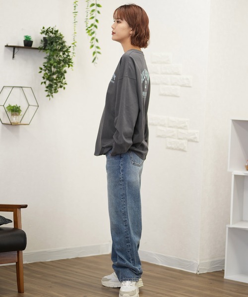 BILLABONG(ビラボン)の「BILLABONG/ビラボン ロンT バックプリント ルーズシルエット BE014-058(Tシャツ/カットソー・レディース・ホワイト/スミクロ・M/L)」の13枚目の写真