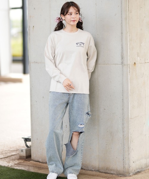 BILLABONG(ビラボン)の「BILLABONG/ビラボン ロンT バックプリント ルーズシルエット BE014-058(Tシャツ/カットソー・レディース・ホワイト/スミクロ・M/L)」の18枚目の写真