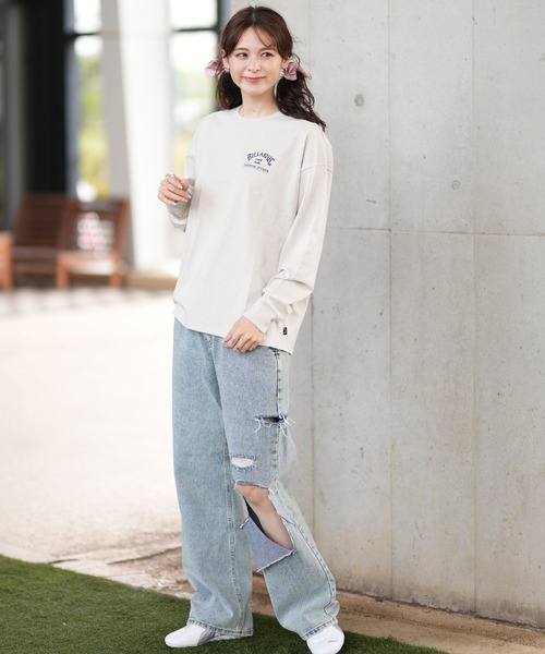 BILLABONG ビラボン 長袖 Tシャツ レディース ロンT バックプリント ルーズシルエット BE014-058 BILLABONG（ビラボン）の「BILLABONG/ビラボン ロンT バック