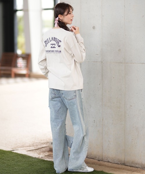 BILLABONG ビラボン 長袖 Tシャツ レディース ロンT バックプリント ルーズシルエット BE014-058 BILLABONG（ビラボン）の「BILLABONG/ビラボン ロンT バック
