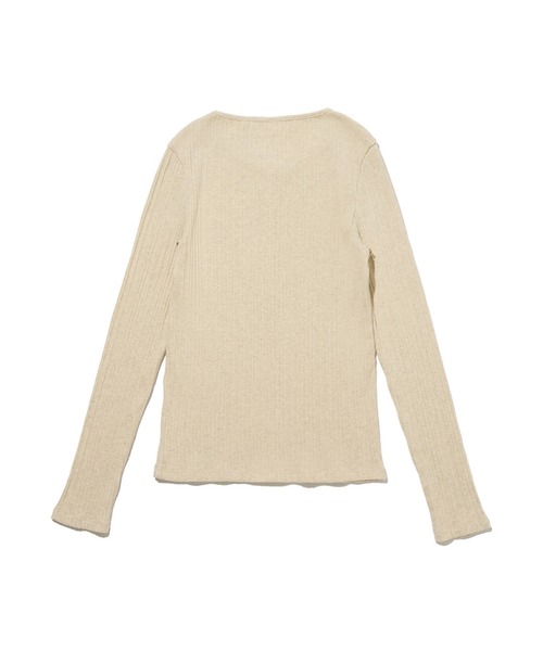 Levi's（リーバイス）の「Levi's/リーバイス DRY GOODS ヘンリーネックカットソー ベージュ OATMEAL（Tシャツ/カットソー・レディース・オフホワイト・M/S/XS）」の3枚目の写真