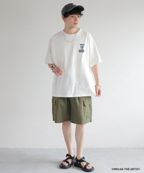 MULGA（モルガ）の「【MULGA THE LIFE】コラボ/バックプリントオーバーサイズTシャツ（Tシャツ/カットソー・メンズ・ブラック/グリーン系その他/ホワイト/ブルー・SMALL/MEDIUM/LARGE）」の11枚目の写真