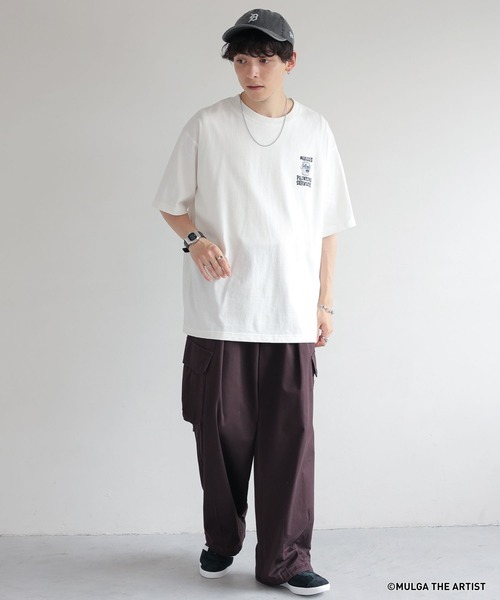 MULGA（モルガ）の「【MULGA THE LIFE】コラボ/バックプリントオーバーサイズTシャツ（Tシャツ/カットソー・メンズ・ブラック/グリーン系その他/ホワイト/ブルー・SMALL/MEDIUM/LARGE）」の10枚目の写真