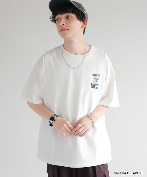 MULGA（モルガ）の「【MULGA THE LIFE】コラボ/バックプリントオーバーサイズTシャツ（Tシャツ/カットソー・メンズ・ブラック/グリーン系その他/ホワイト/ブルー・SMALL/MEDIUM/LARGE）」の8枚目の写真