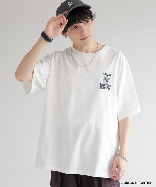MULGA（モルガ）の「【MULGA THE LIFE】コラボ/バックプリントオーバーサイズTシャツ（Tシャツ/カットソー・メンズ・ブラック/グリーン系その他/ホワイト/ブルー・SMALL/MEDIUM/LARGE）」の7枚目の写真