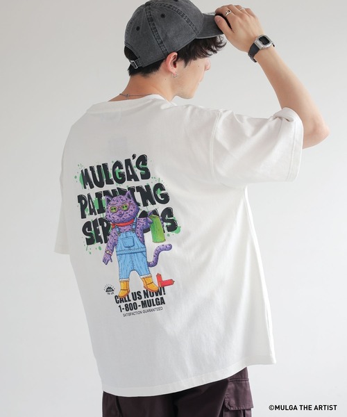 MULGA（モルガ）の「【MULGA THE LIFE】コラボ/バックプリントオーバーサイズTシャツ（Tシャツ/カットソー・メンズ・ブラック/グリーン系その他/ホワイト/ブルー・SMALL/MEDIUM/LARGE）」の6枚目の写真