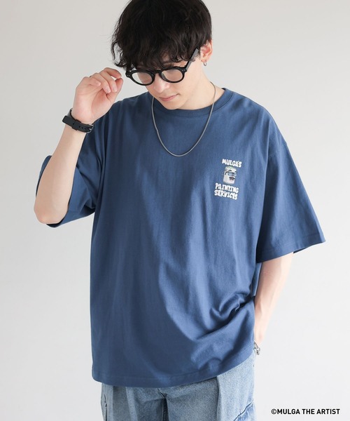 MULGA（モルガ）の「【MULGA THE LIFE】コラボ/バックプリントオーバーサイズTシャツ（Tシャツ/カットソー・メンズ・ブラック/グリーン系その他/ホワイト/ブルー・SMALL/MEDIUM/LARGE）」の20枚目の写真