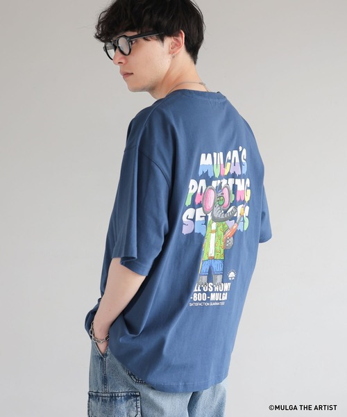 MULGA（モルガ）の「【MULGA THE LIFE】コラボ/バックプリントオーバーサイズTシャツ（Tシャツ/カットソー・メンズ・ブラック/グリーン系その他/ホワイト/ブルー・SMALL/MEDIUM/LARGE）」の17枚目の写真