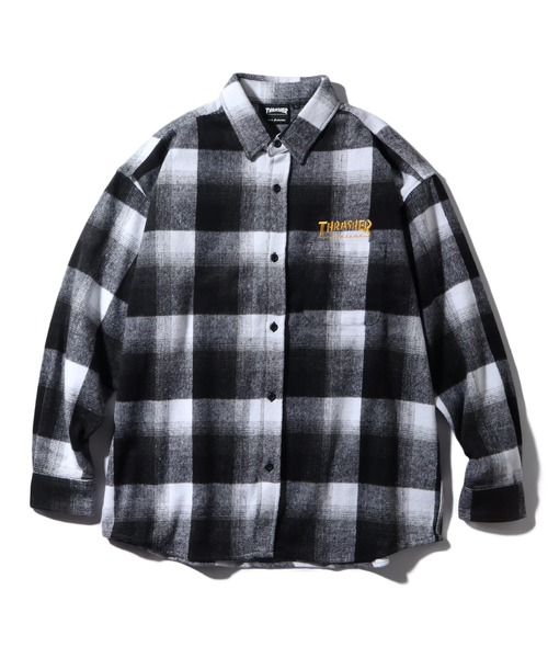 THRASHER(スラッシャー)の「【THRASHER/スラッシャー】バックロゴデザイン ビッグシルエット ネルシャツ(シャツ/ブラウス・メンズ・ブラウン/ブラック・M/L/XL)」の18枚目の写真