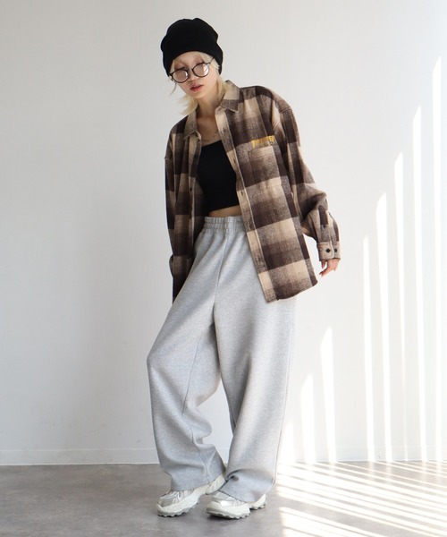 THRASHER(スラッシャー)の「【THRASHER/スラッシャー】バックロゴデザイン ビッグシルエット ネルシャツ(シャツ/ブラウス・メンズ・ブラウン/ブラック・M/L/XL)」の12枚目の写真