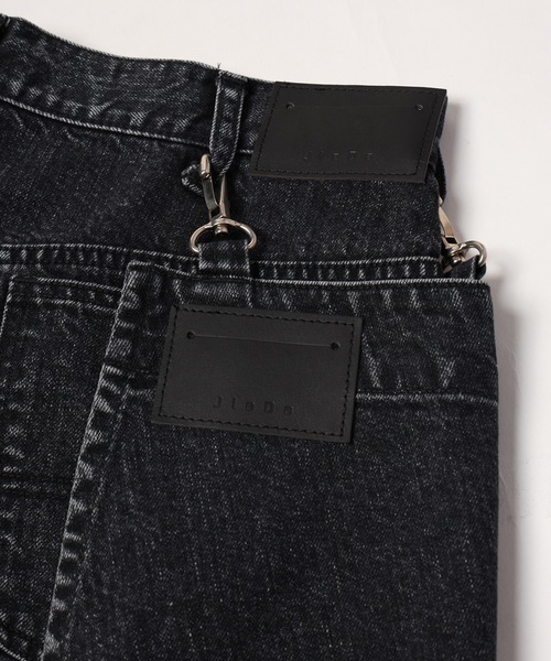 JIEDA(ジエダ)の「SKIRT DENIM PANTS(デニムパンツ・メンズ・ブラック/インディゴブルー・1/2)」の9枚目の写真