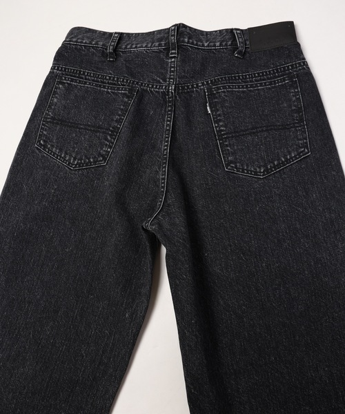 JIEDA(ジエダ)の「SKIRT DENIM PANTS(デニムパンツ・メンズ・ブラック/インディゴブルー・1/2)」の7枚目の写真