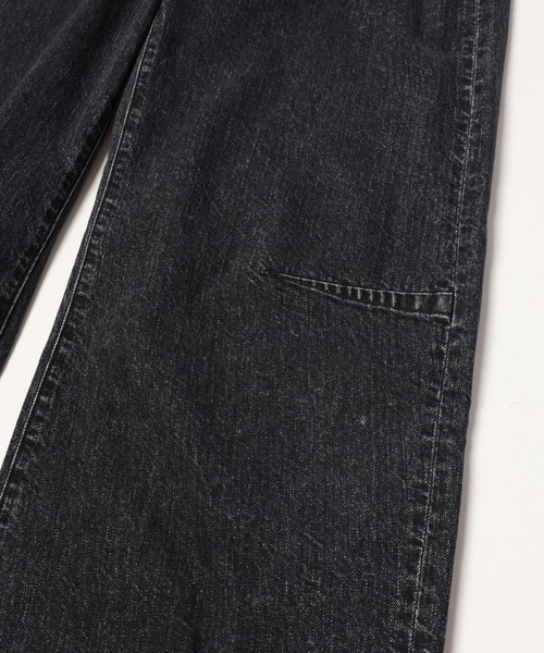 JIEDA(ジエダ)の「SKIRT DENIM PANTS(デニムパンツ・メンズ・ブラック/インディゴブルー・1/2)」の6枚目の写真
