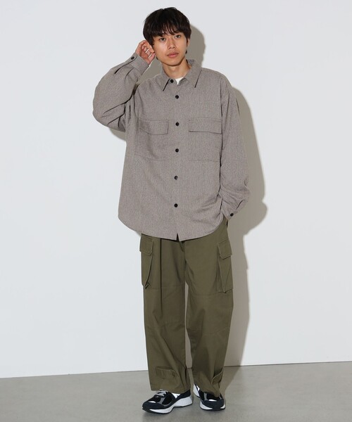 BEAMS HEART(ビームスハート)の「ポリネップ CPO シャツ(シャツ/ブラウス・メンズ・ライトブラウン/ベージュ・MEDIUM/LARGE/SMALL)」の16枚目の写真