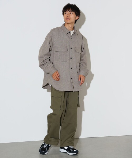 BEAMS HEART(ビームスハート)の「ポリネップ CPO シャツ(シャツ/ブラウス・メンズ・ライトブラウン/ベージュ・MEDIUM/LARGE/SMALL)」の17枚目の写真