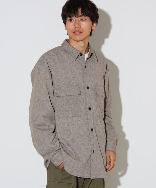 BEAMS HEART(ビームスハート)の「ポリネップ CPO シャツ(シャツ/ブラウス・メンズ・ライトブラウン/ベージュ・MEDIUM/LARGE/SMALL)」の18枚目の写真