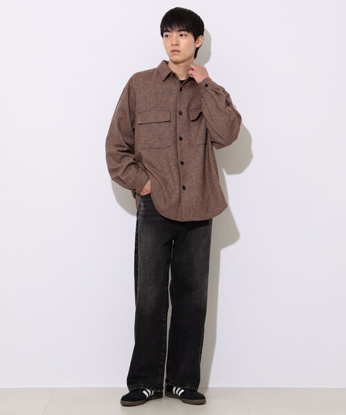 BEAMS HEART(ビームスハート)の「ポリネップ CPO シャツ(シャツ/ブラウス・メンズ・ライトブラウン/ベージュ・MEDIUM/LARGE/SMALL)」の3枚目の写真