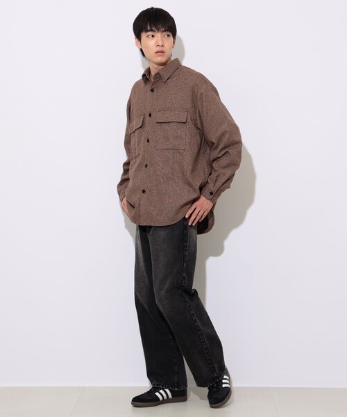 BEAMS HEART(ビームスハート)の「ポリネップ CPO シャツ(シャツ/ブラウス・メンズ・ライトブラウン/ベージュ・MEDIUM/LARGE/SMALL)」の4枚目の写真