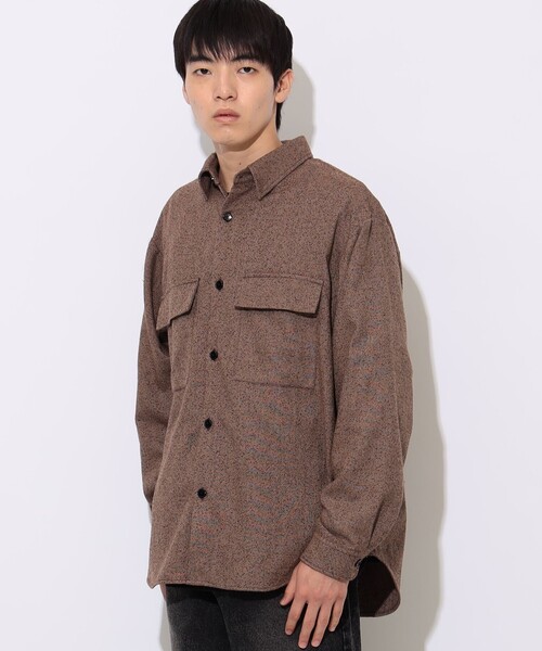 BEAMS HEART(ビームスハート)の「ポリネップ CPO シャツ(シャツ/ブラウス・メンズ・ライトブラウン/ベージュ・MEDIUM/LARGE/SMALL)」の5枚目の写真
