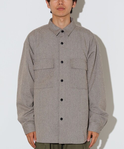 BEAMS HEART(ビームスハート)の「ポリネップ CPO シャツ(シャツ/ブラウス・メンズ・ライトブラウン/ベージュ・MEDIUM/LARGE/SMALL)」の6枚目の写真