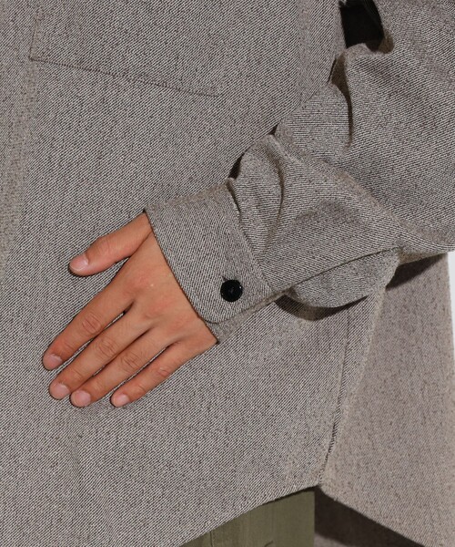 BEAMS HEART(ビームスハート)の「ポリネップ CPO シャツ(シャツ/ブラウス・メンズ・ライトブラウン/ベージュ・MEDIUM/LARGE/SMALL)」の10枚目の写真