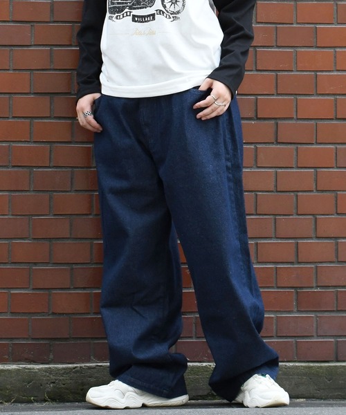 HALHAM(ハルハム)の「vintage like loose fit denim pants/ヴィンテージ ライク ルーズフィット デニムパンツ【IR】(デニムパンツ・メンズ・ケミカルウォッシュ/ワンウォッシュ/グレー/ライトブルー/ブラック・M/L/XL)」の4枚目の写真