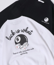 SITRY Billiards Pattern Design Sweat Shirt/別注 オーバーサイズ ビリヤード ワンポイント刺繍 袖プリント バックプリント 裏起毛 スウェット トレーナー