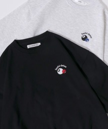 SITRY（シトリー）の「SITRY Billiards Pattern Design Sweat Shirt/別注 オーバーサイズ ビリヤード ワンポイント刺繍 袖プリント バックプリント 裏起毛 スウェット トレーナー（スウェット）」