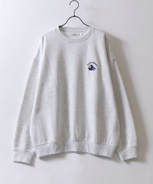 SITRY(シトリー)の「SITRY Billiards Pattern Design Sweat Shirt/別注 オーバーサイズ ビリヤード ワンポイント刺繍 袖プリント バックプリント 裏起毛 スウェット トレーナー(スウェット・メンズ・ブラック/グレー系その他/ブラック系その他2/アッシュグレー/ブラック系その他/ホワイト系その他2/ブラック系その他3/グレー系その他2/グレー系その他3/ホワイト/ホワイト系その他/ホワイト系その他3・M/L/XL)」の15枚目の写真