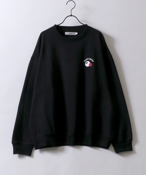 SITRY(シトリー)の「SITRY Billiards Pattern Design Sweat Shirt/別注 オーバーサイズ ビリヤード ワンポイント刺繍 袖プリント バックプリント 裏起毛 スウェット トレーナー(スウェット・メンズ・ブラック/グレー系その他/ブラック系その他2/アッシュグレー/ブラック系その他/ホワイト系その他2/ブラック系その他3/グレー系その他2/グレー系その他3/ホワイト/ホワイト系その他/ホワイト系その他3・M/L/XL)」の14枚目の写真
