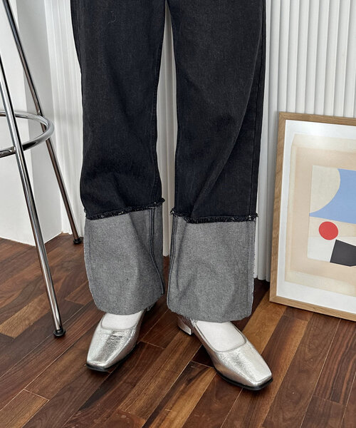 DISCOAT（ディスコート）の「ストラップシューズ（パンプス・レディース・シルバー/ブラック・MEDIUM/LARGE）」の7枚目の写真