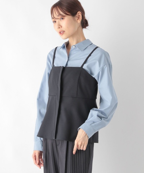 GLOBAL WORK（グローバルワーク）の「お手入れらくらくSET UPビスチェ/136189（ベスト・レディース・モカ/スミクロ/ネイビー・FREE）」の17枚目の写真