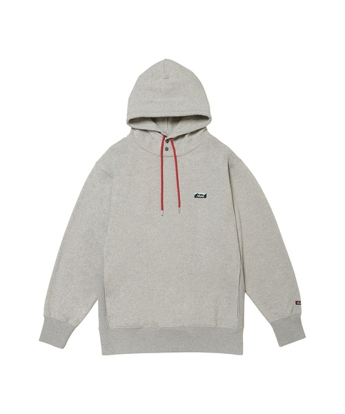 NANGA（ナンガ）の「ECO HYBRID MINI BOX LOGO EMBROIDERY SWEAT HOODIE/エコハイブリッド ミニボックスロゴ エンブロイダリー パーカー（パーカー・メンズ・ライトグレー/オートミール/ブラック/セージグリーン/ホワイト/オレンジ/ブラック系その他・S/M/L/XL）」の15枚目の写真