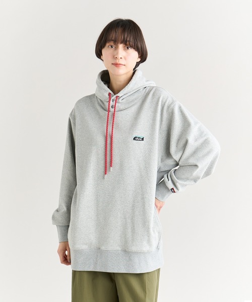 NANGA（ナンガ）の「ECO HYBRID MINI BOX LOGO EMBROIDERY SWEAT HOODIE/エコハイブリッド ミニボックスロゴ エンブロイダリー パーカー（パーカー・メンズ・ライトグレー/オートミール/ブラック/セージグリーン/ホワイト/オレンジ/ブラック系その他・S/M/L/XL）」の19枚目の写真