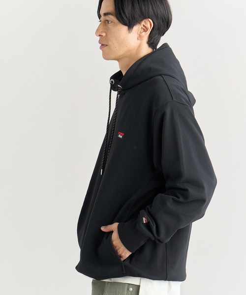 NANGA（ナンガ）の「ECO HYBRID MINI BOX LOGO EMBROIDERY SWEAT HOODIE/エコハイブリッド ミニボックスロゴ エンブロイダリー パーカー（パーカー・メンズ・ライトグレー/オートミール/ブラック/セージグリーン/ホワイト/オレンジ/ブラック系その他・S/M/L/XL）」の18枚目の写真