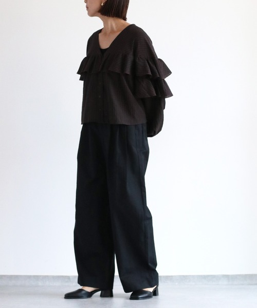 cepo(セポ)の「ラメリブタンクトップ(タンクトップ・レディース・ブラック/オフホワイト/グレー・M)」の12枚目の写真