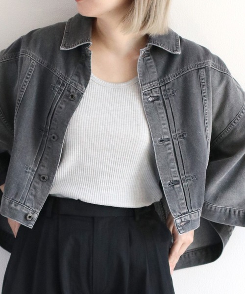 cepo(セポ)の「ラメリブタンクトップ(タンクトップ・レディース・ブラック/オフホワイト/グレー・M)」の13枚目の写真