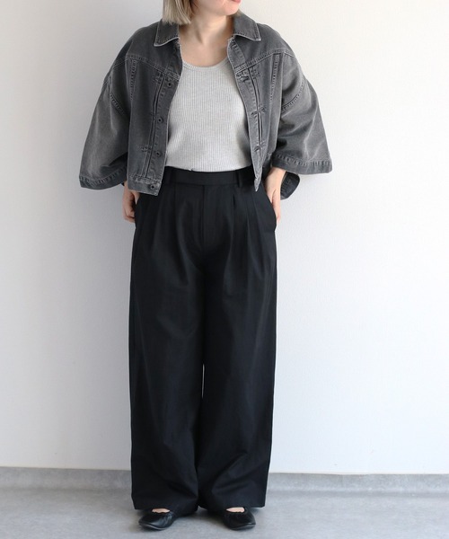 cepo(セポ)の「ラメリブタンクトップ(タンクトップ・レディース・ブラック/オフホワイト/グレー・M)」の16枚目の写真