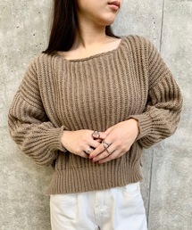 ローゲージニット」に該当するベージュ系のファッション通販 