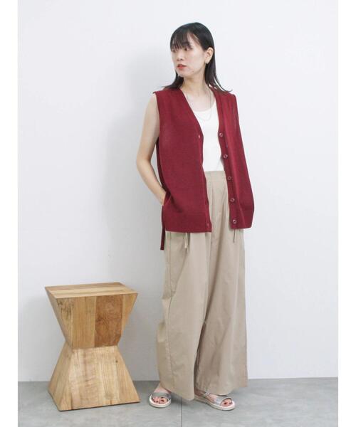 Samansa Mos2 blue(サマンサモスモスブルー)の「◎サス付パンツ(その他パンツ・レディース・ブラック/ベージュ/グレー・F)」の1枚目の写真