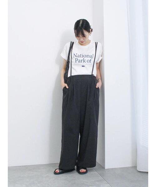 Samansa Mos2 blue(サマンサモスモスブルー)の「◎サス付パンツ(その他パンツ・レディース・ブラック/ベージュ/グレー・F)」の2枚目の写真