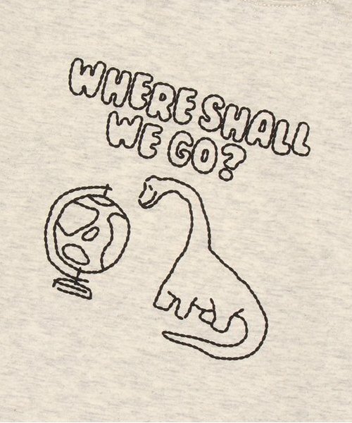 kladskap（クレードスコープ）の「旅ザウルス長袖Tシャツ（Tシャツ/カットソー・キッズ・ライトブルー/オートミール・100cm/90cm/80ｃｍ/120cm/110cm/130cm）」の9枚目の写真