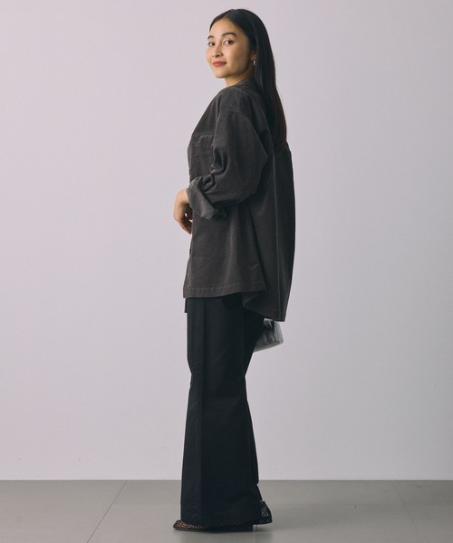 BABYLONE（バビロン）の「ライトチノフレアパンツ（チノパンツ・レディース・ベージュ/ブラック・38inch/36inch）」の12枚目の写真