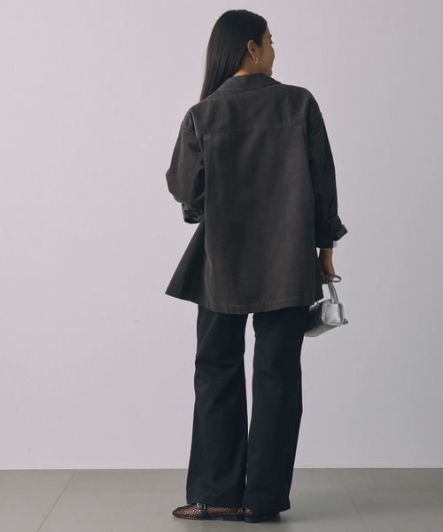 BABYLONE（バビロン）の「ライトチノフレアパンツ（チノパンツ・レディース・ベージュ/ブラック・38inch/36inch）」の13枚目の写真