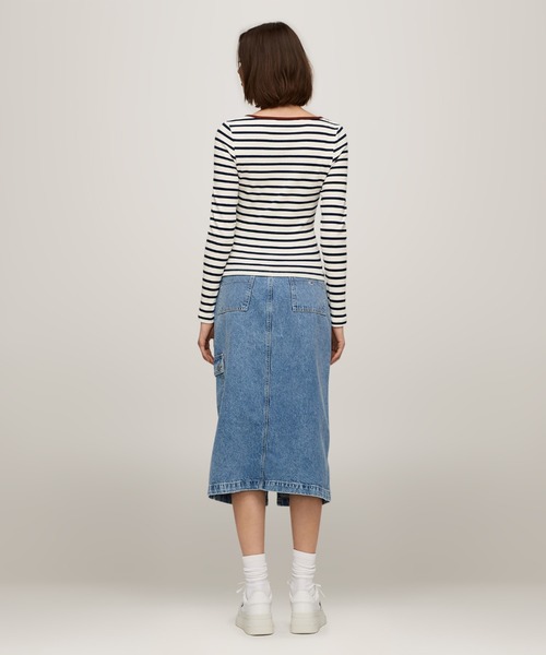 TOMMY HILFIGER(トミーヒルフィガー)の「ボーダーティアドロップロングスリーブTシャツ(Tシャツ/カットソー・レディース・マルチ/その他・MEDIUM/SMALL/X-SMALL)」の3枚目の写真