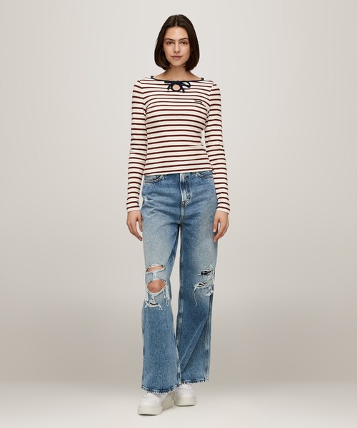 TOMMY HILFIGER(トミーヒルフィガー)の「ボーダーティアドロップロングスリーブTシャツ(Tシャツ/カットソー・レディース・マルチ/その他・MEDIUM/SMALL/X-SMALL)」の9枚目の写真