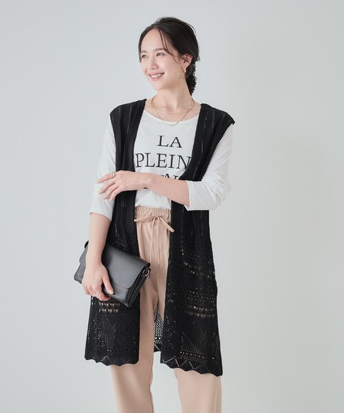 Drawer - ♡♡♡ shop　ella ジレ　完売品 eLLa エラ ボタンベスト ジレ - メルカリ